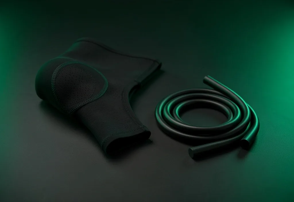 Knee support sleeve and resistance bands